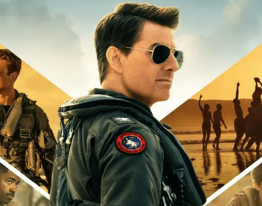 Top Gun Maverick com Tom Cruise piloto