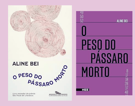 capas do livro O peso do pássaro morto de Aline Bei